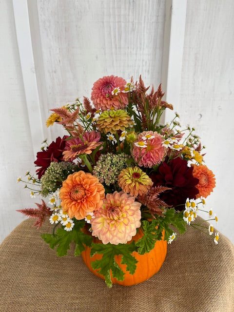 Fall Pumpkin Arrangement